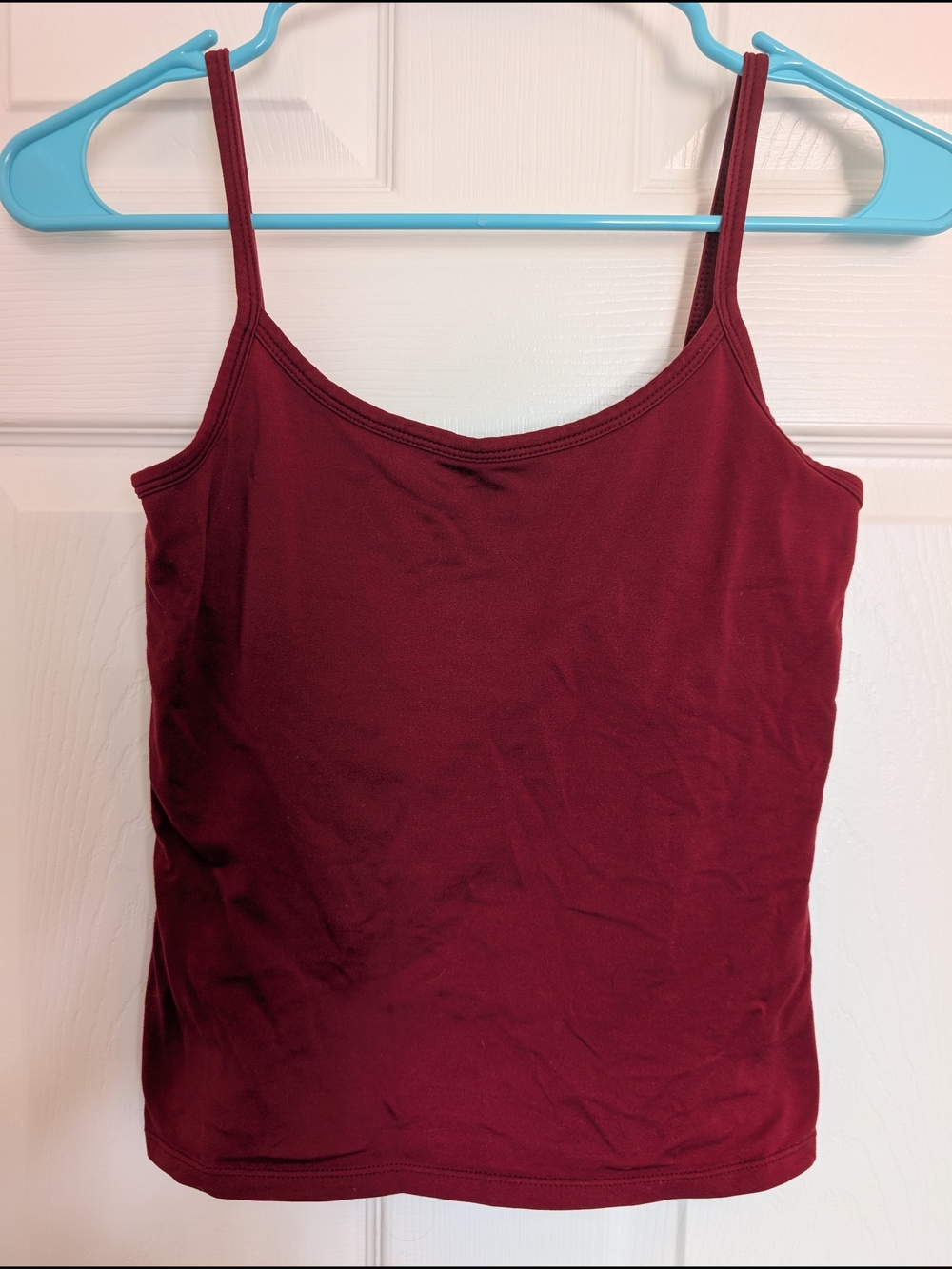 Bundle Of Women's Burgundy And Tan Spaghetti‑Strap Tank Tops